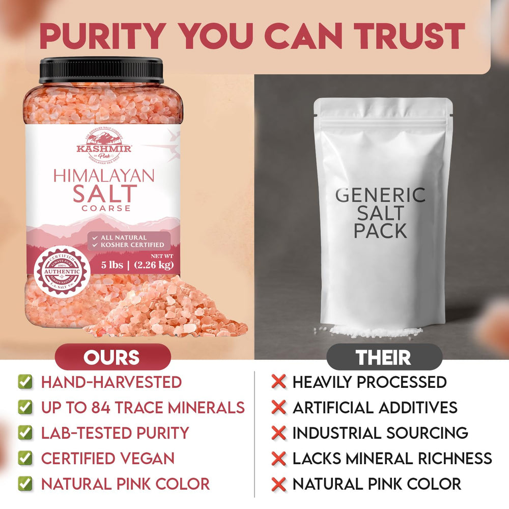 LA SALT CO etiqueta con certificaciones kosher y vegana, confianza de calidad