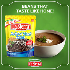 La Sierra textura cremosa de frijoles cerca, listo para servir