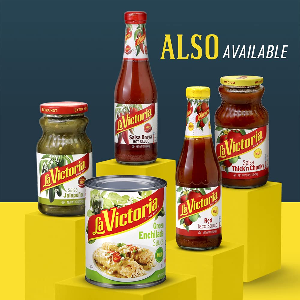 La Victoria cuchara con salsa verde lista para servir, uso inmediato