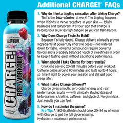 Labrada Charge primer plano de la textura y efervescencia, sensación refrescante