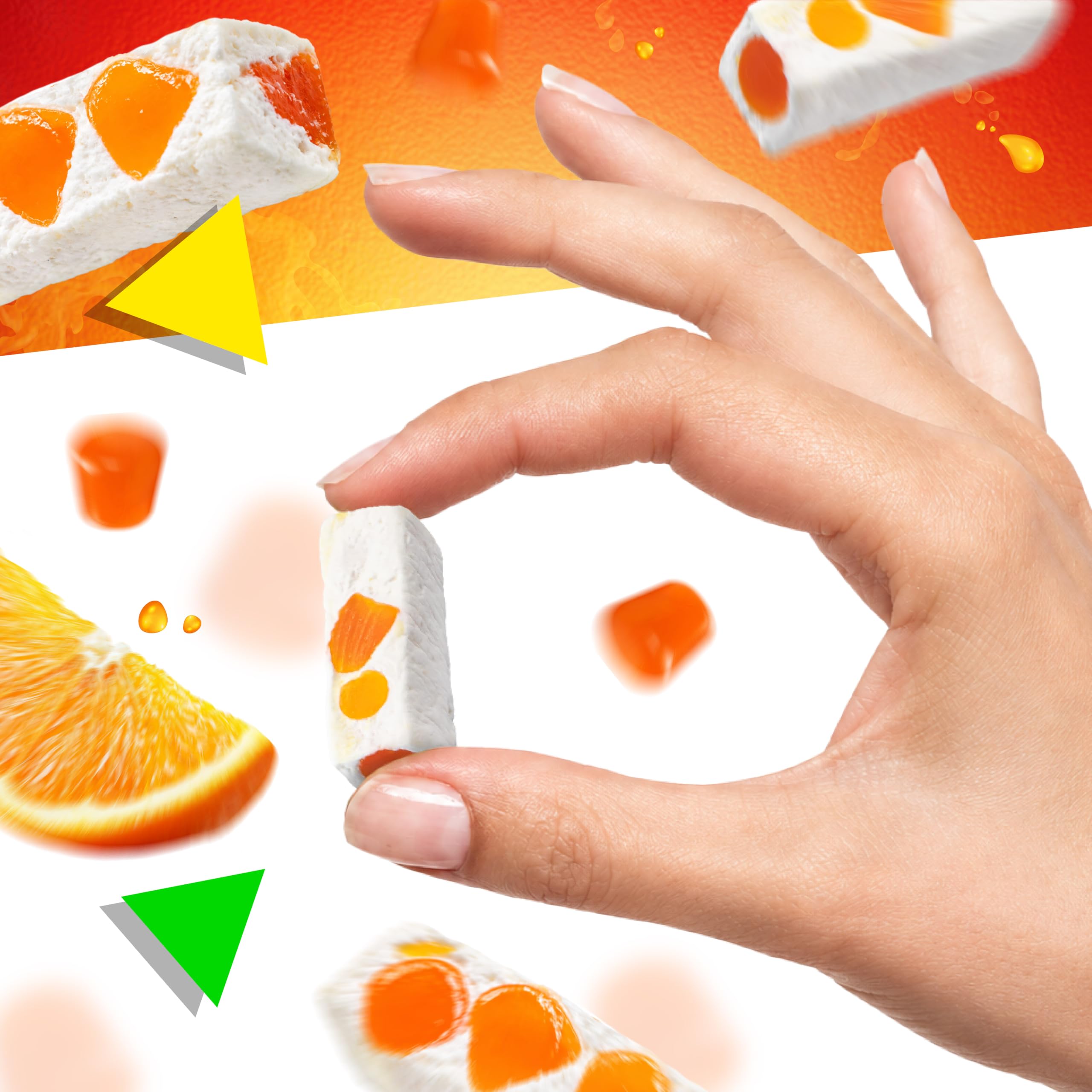 LAETAFOOD mano sosteniendo una pieza para mostrar tamaño y porción
