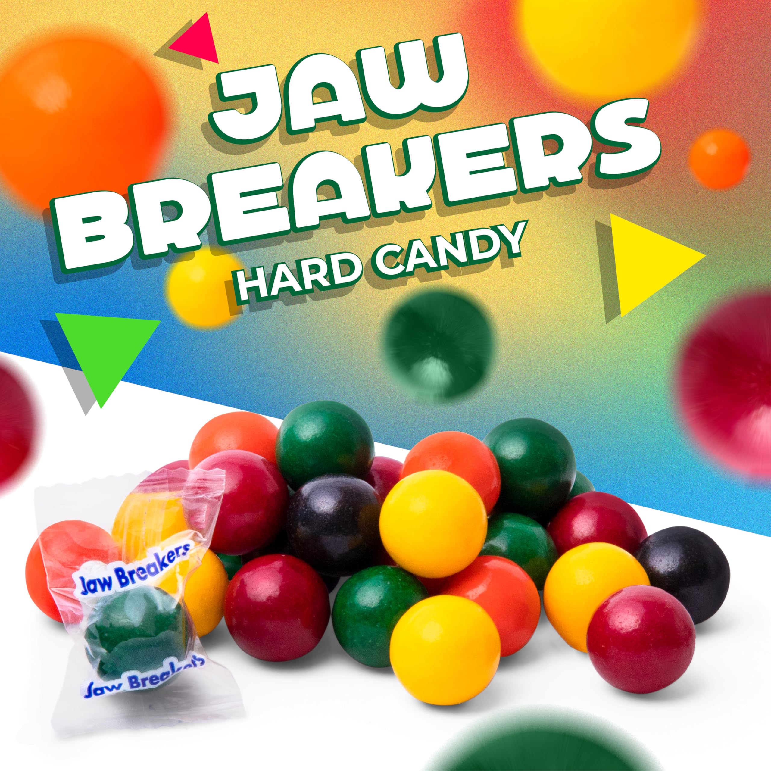 LAETAFOOD Jawbreakers en mano para comparar tamaño y durabilidad