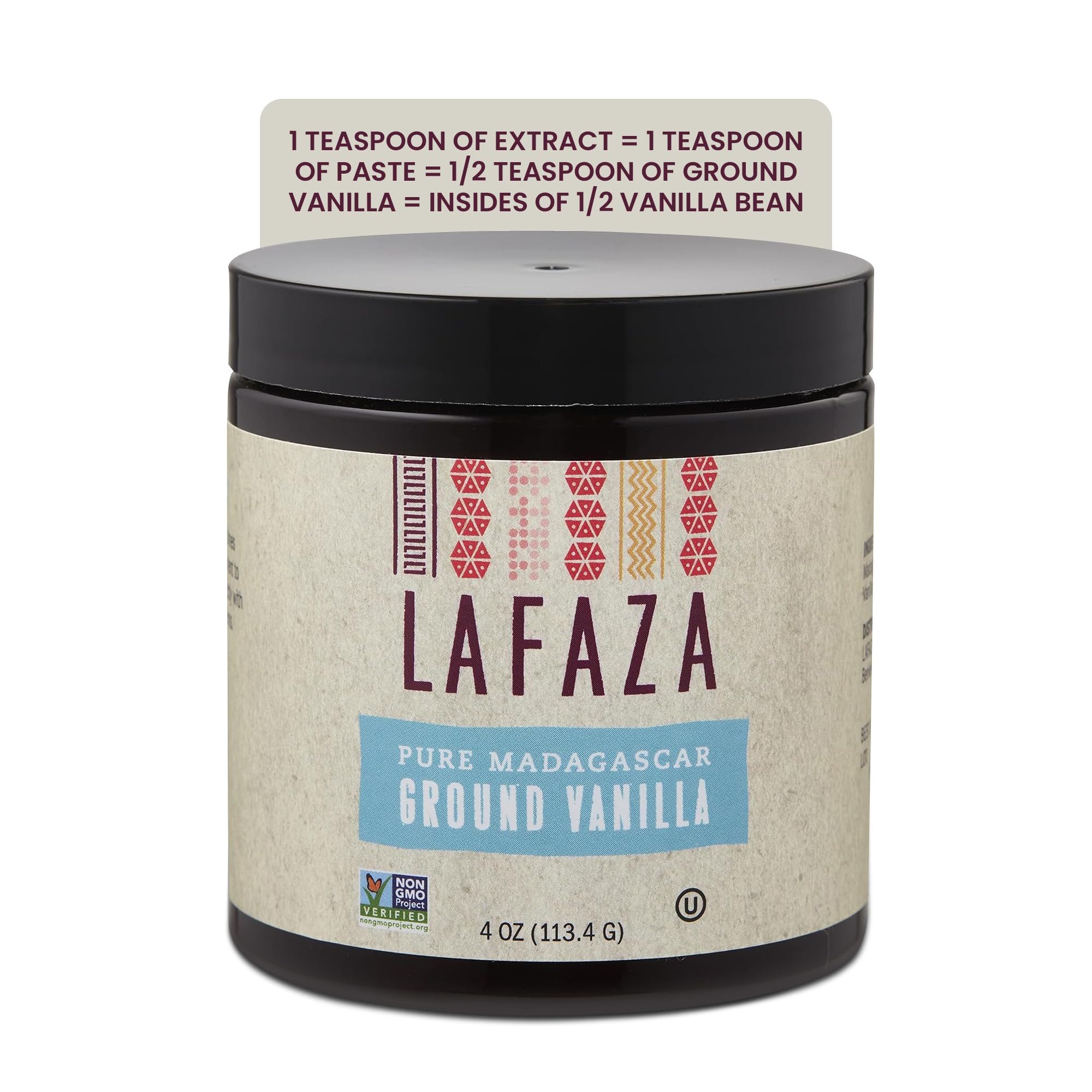 LAFAZA frasco de vainilla en polvо en una cocina profesional que inspira uso