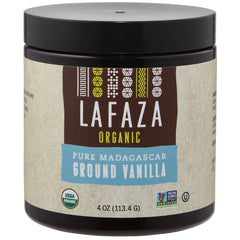 LAFAZA polvo de vainilla vista frontal con empaque, ideal para repostería