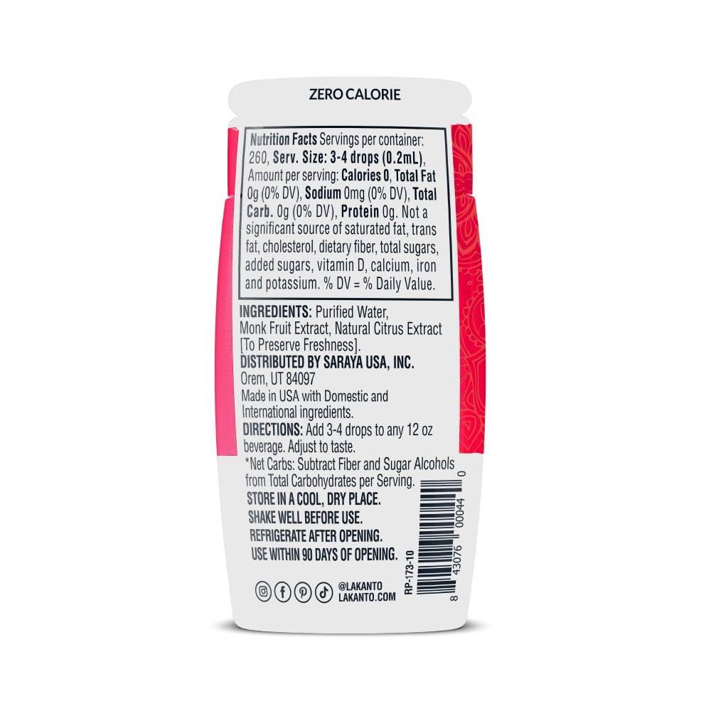 Lakanto etiqueta original con ingredientes visibles y confianza en su formulación natural