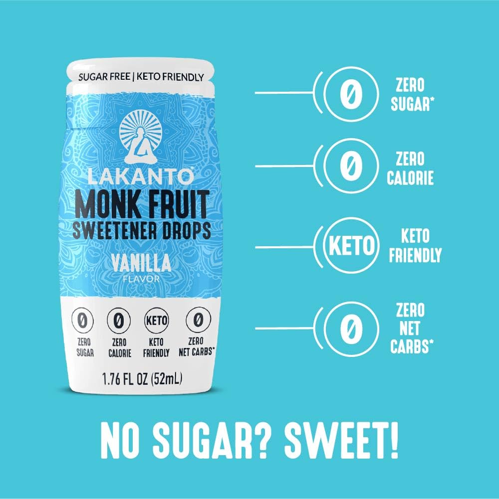 Lakanto una botella endulzando café con vapor intensifica sabor