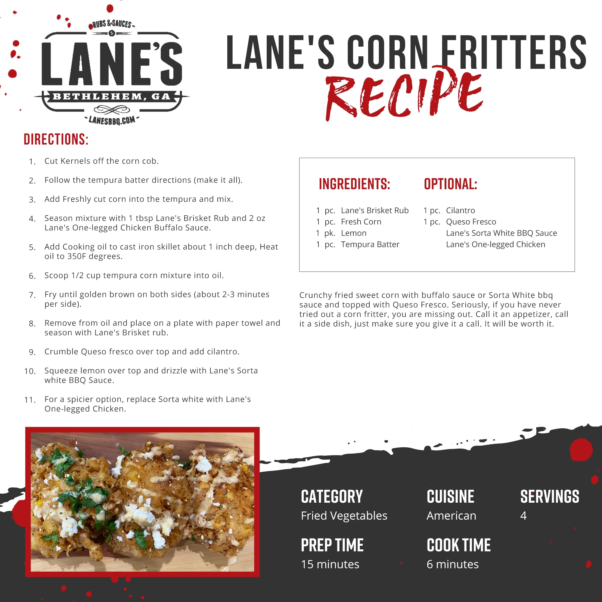 Lane's etiqueta de ingredientes limpia sin conservantes visibles