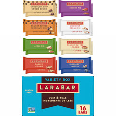 LÄRABAR caja frontal mostrando 16 barras, ideal para snacks rápidos