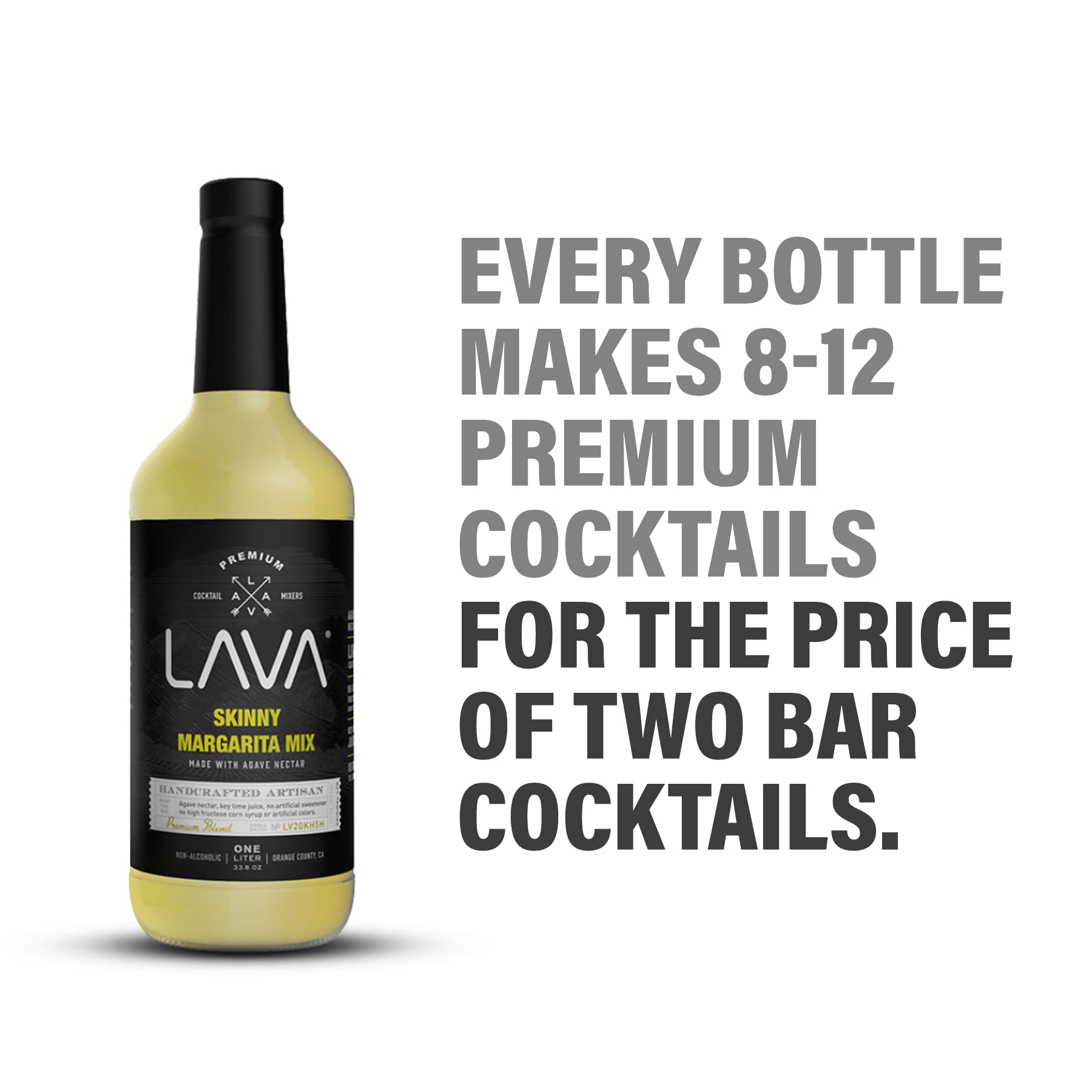 Etiqueta LAVA con key lime visible, muestra ingredientes naturales y confianza