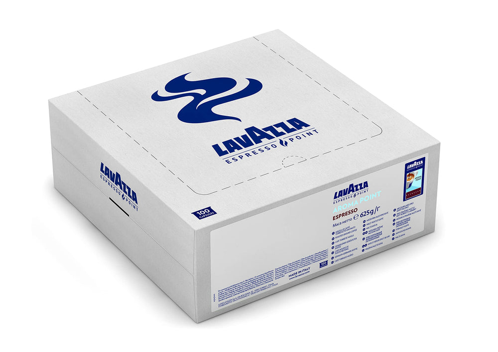 Lavazza cápsula Aroma Point primer plano mostrando sello y frescura