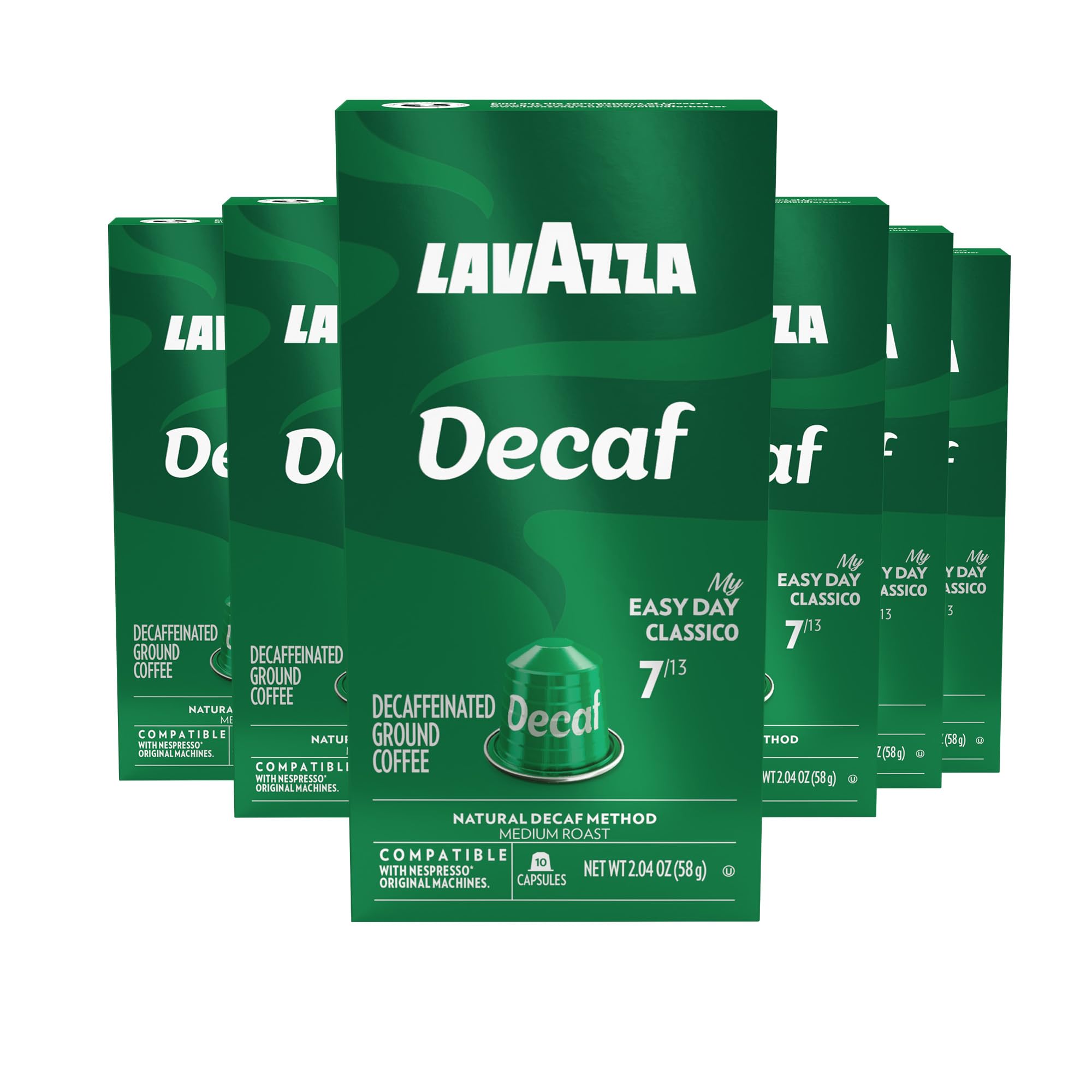 Lavazza caja frontal 60 cápsulas mostrando variedad y conveniencia