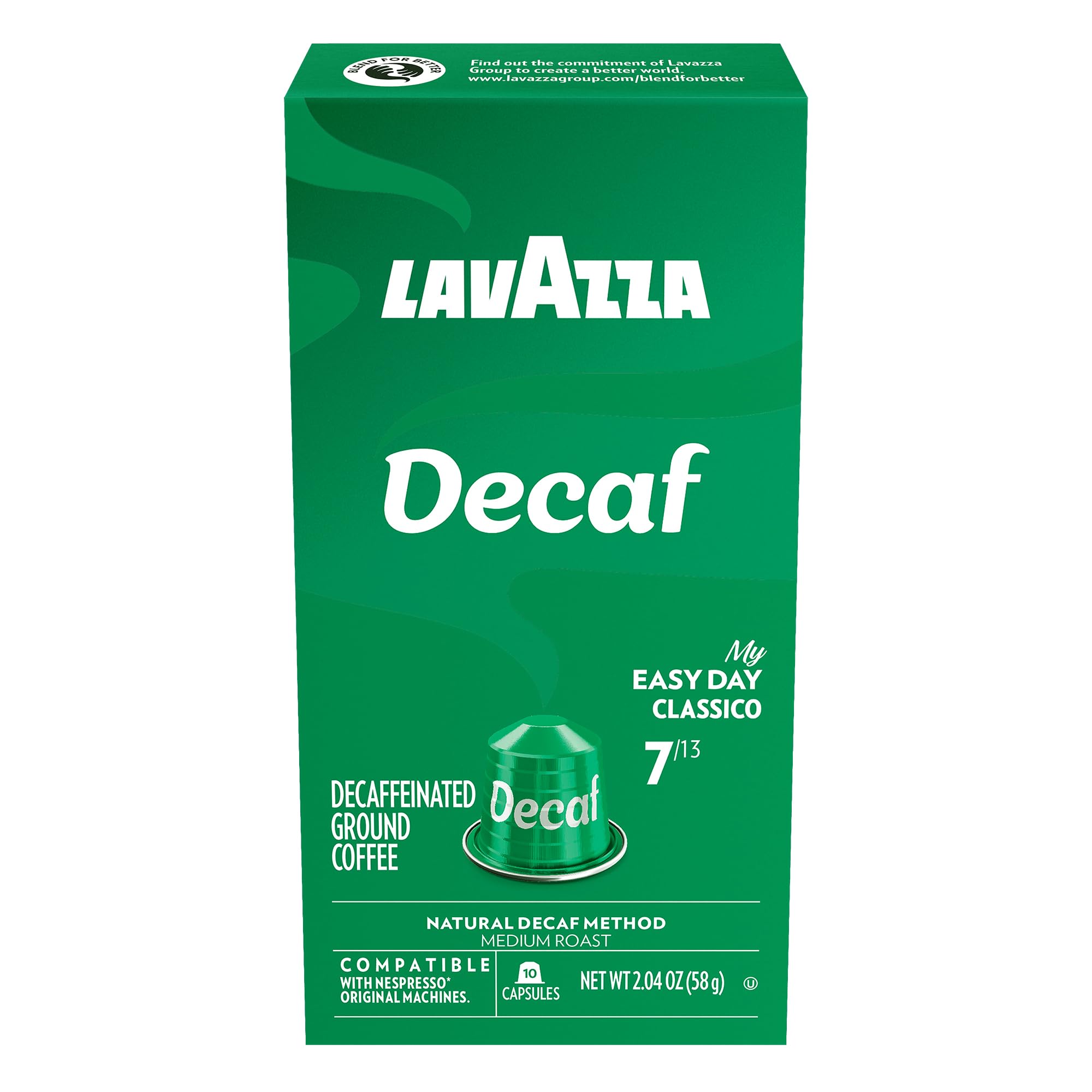 Lavazza cápsula aluminio en primer plano, sellado seguro y frescura