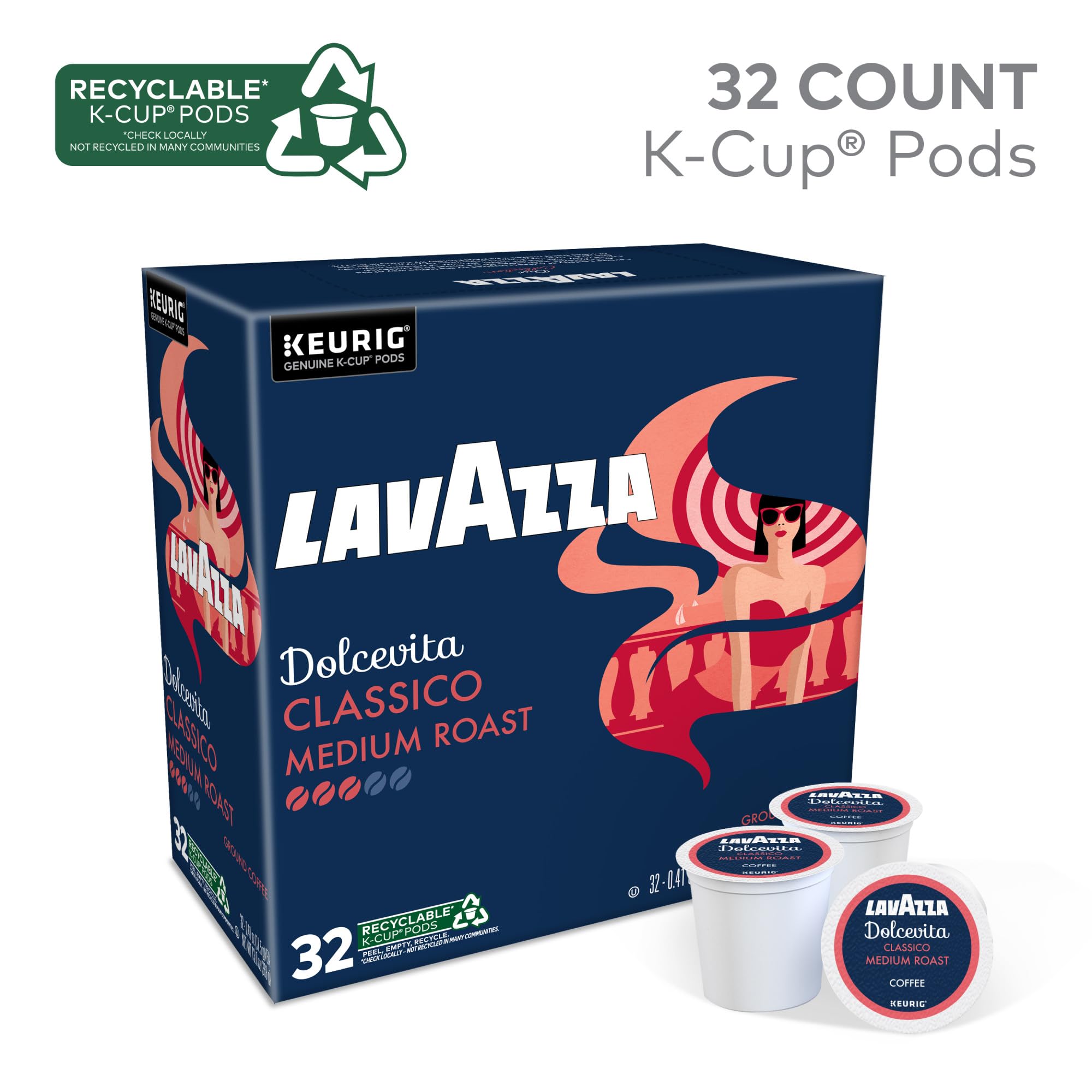 Lavazza cápsulas abiertas con café molido, mostrando frescura y aroma