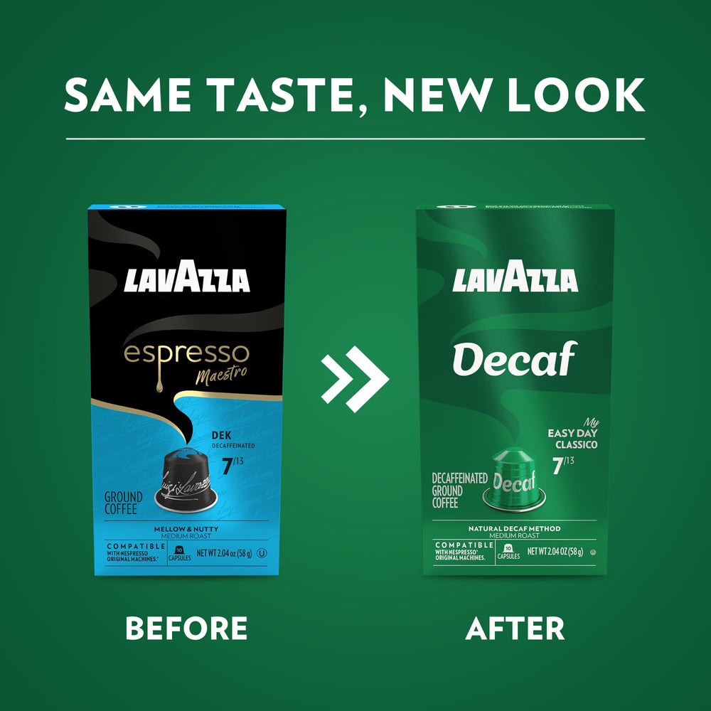 Lavazza cápsulas en manos listas para insertar, uso sencillo