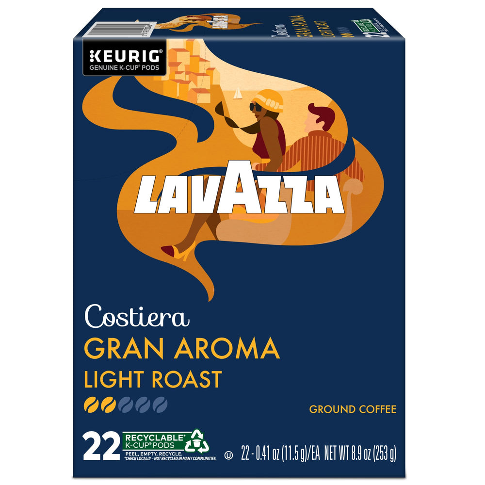 Etiqueta kosher Orthodox Union en paquete Lavazza indicando certificación