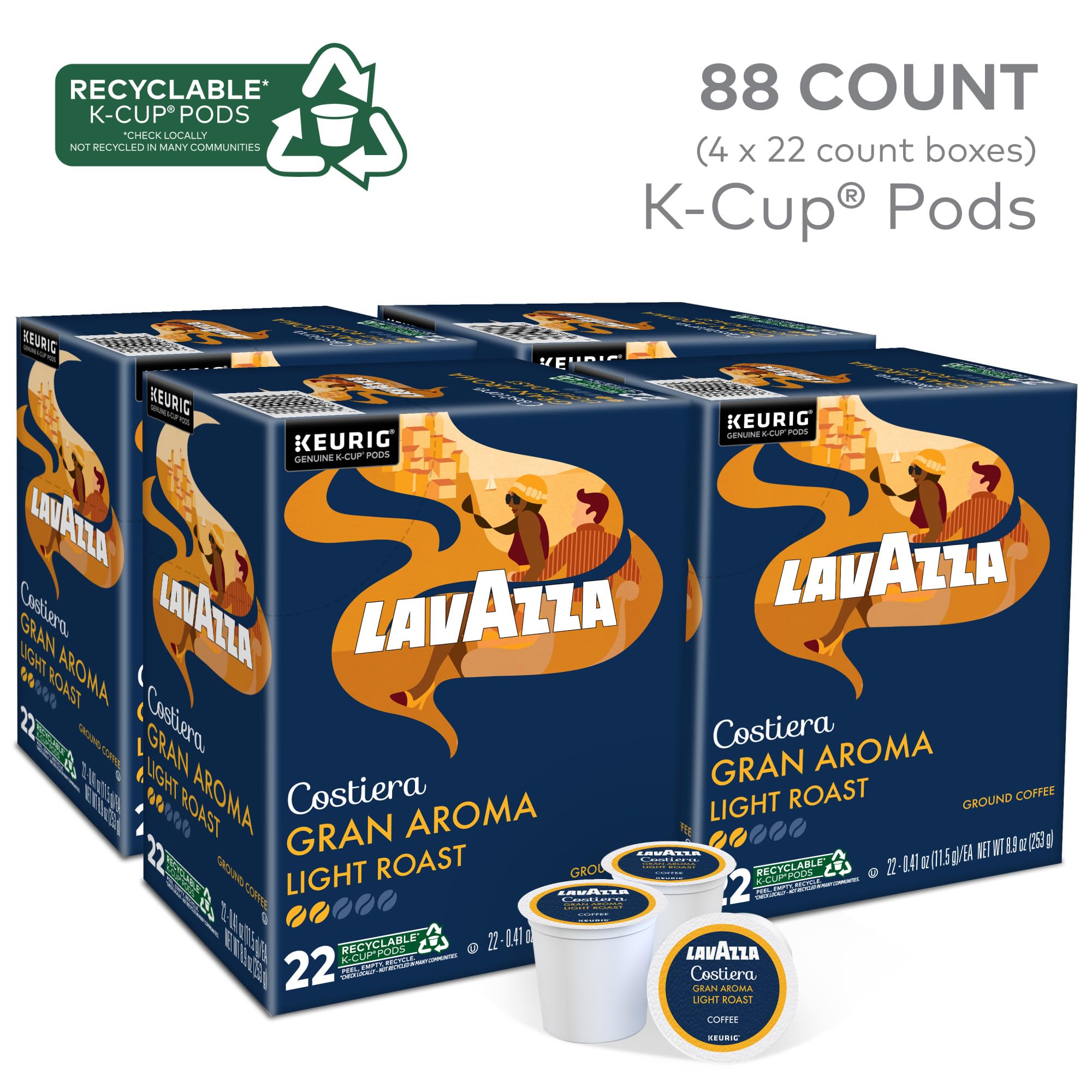 Lavazza detalle de etiqueta con información 100% Arabica y calidad garantizada