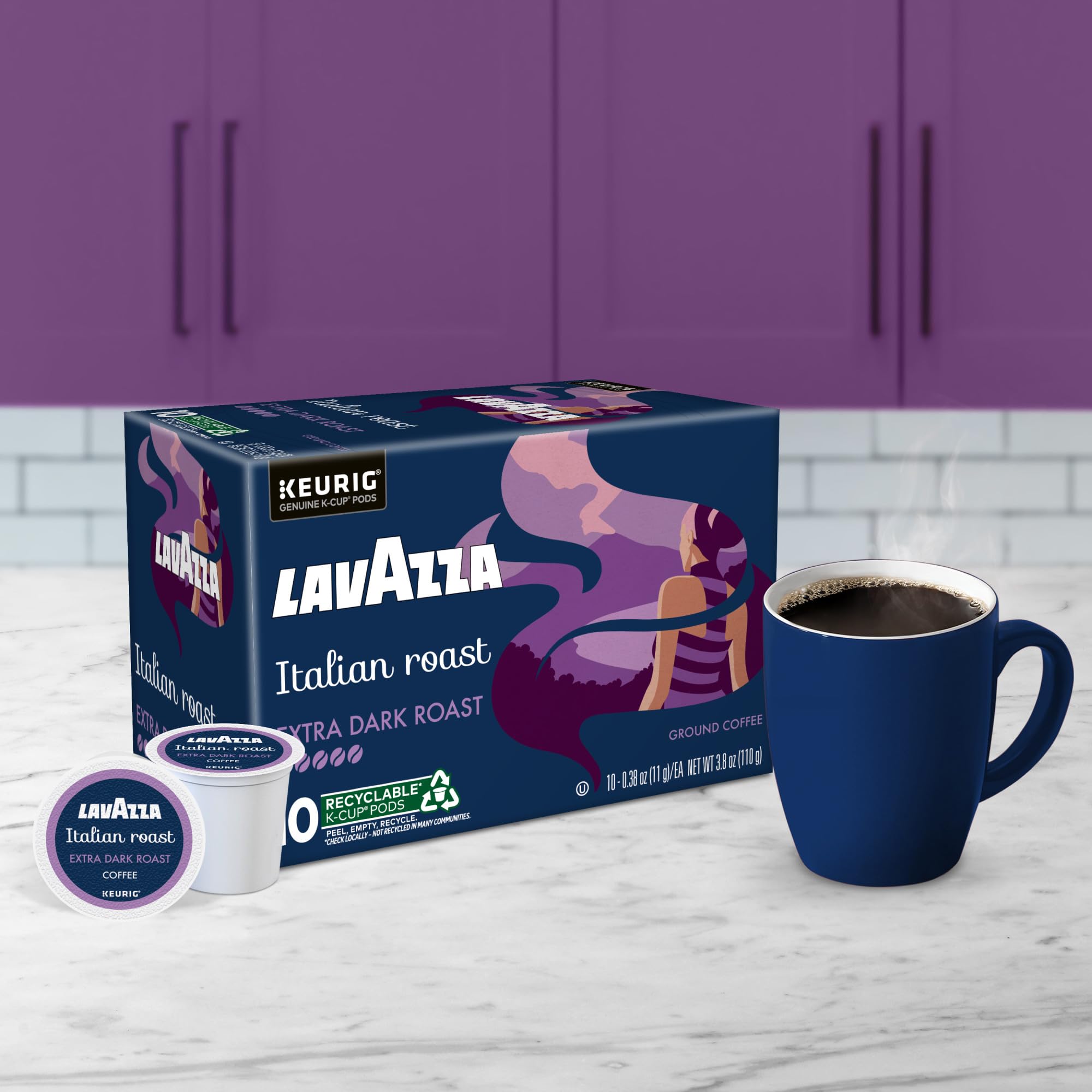 Lavazza disposición de 60 cápsulas para visualizar cantidad del paquete
