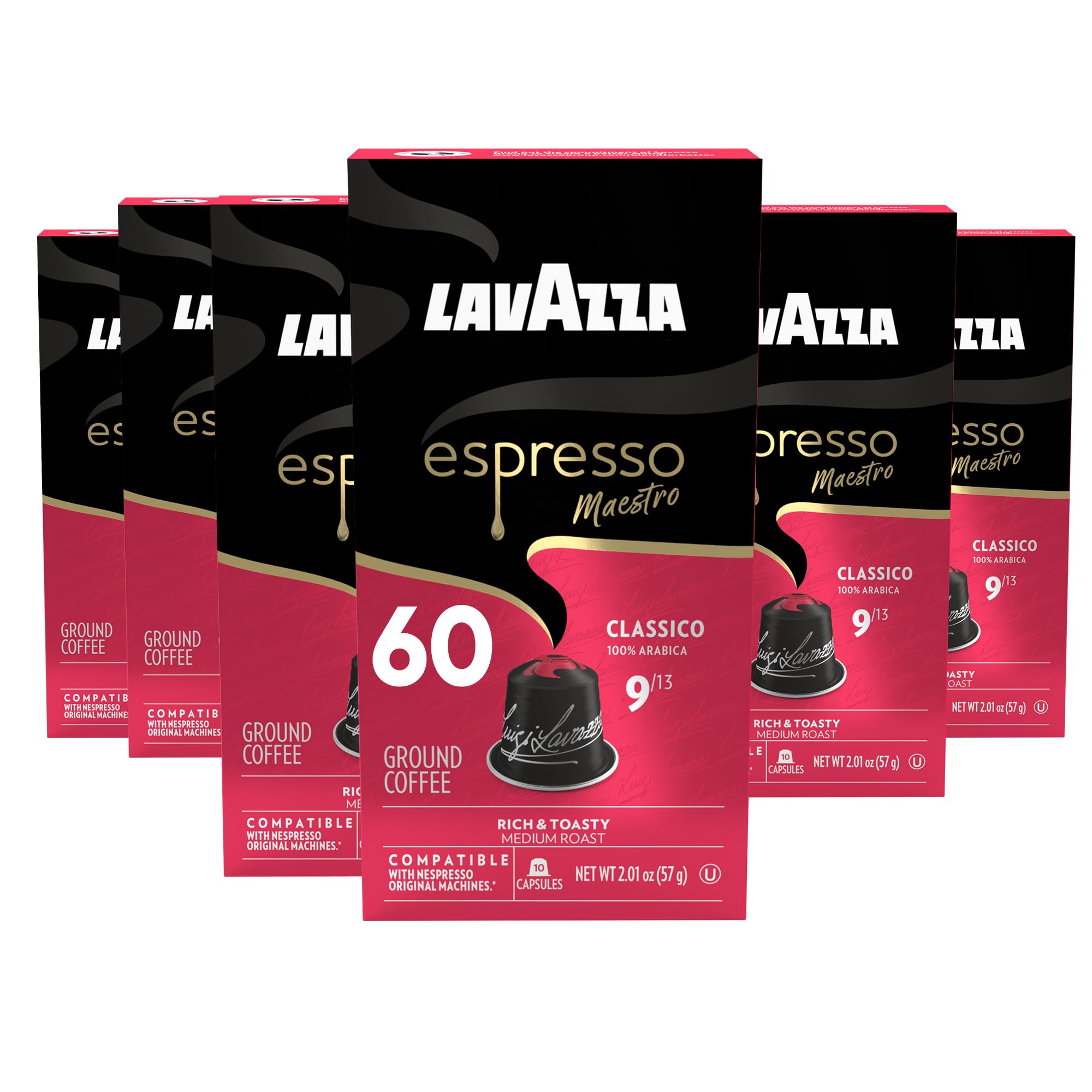 Lavazza frontal paquete cápsulas mostrando diseño y cantidad, conveniencia diaria