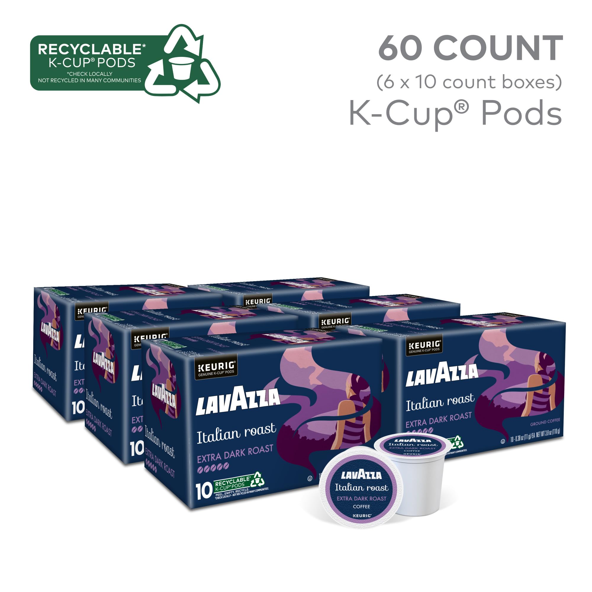 Lavazza cápsula K-Cup en detalle que muestra calidad y compatibilidad Keurig