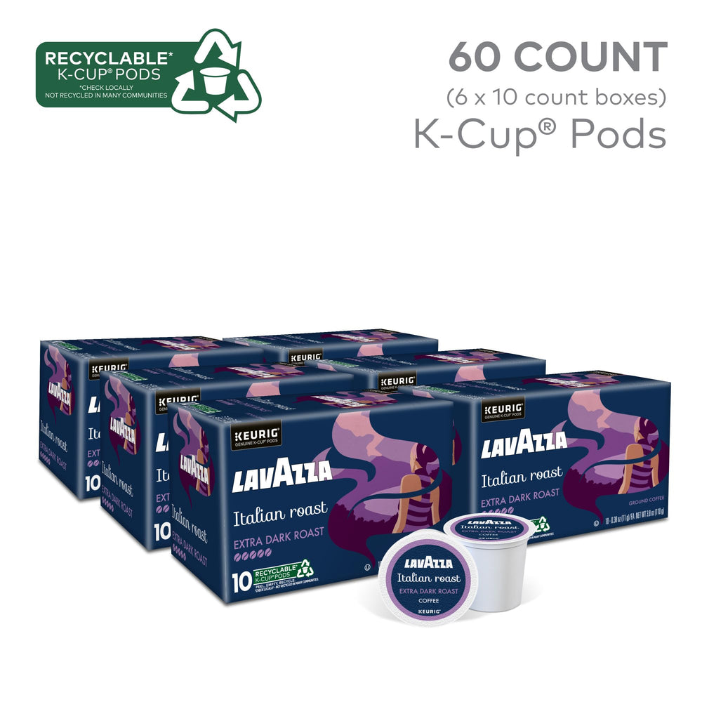Lavazza cápsula K-Cup en detalle que muestra calidad y compatibilidad Keurig