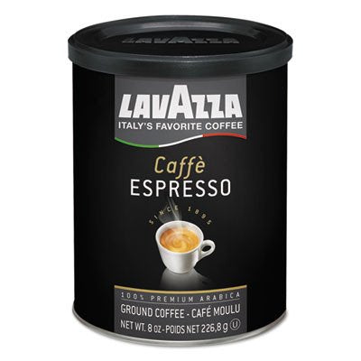 Lavazza paquete abierto con café molido listo para preparar y conservar aroma.