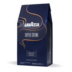 Lavazza Super Crema primer plano del café molido, textura uniforme que facilita extracción