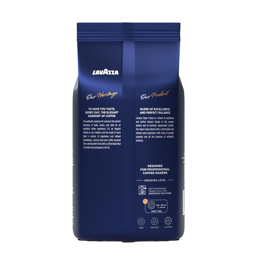 Lavazza Super Crema espresso con crema espesa que mejora textura de la bebida