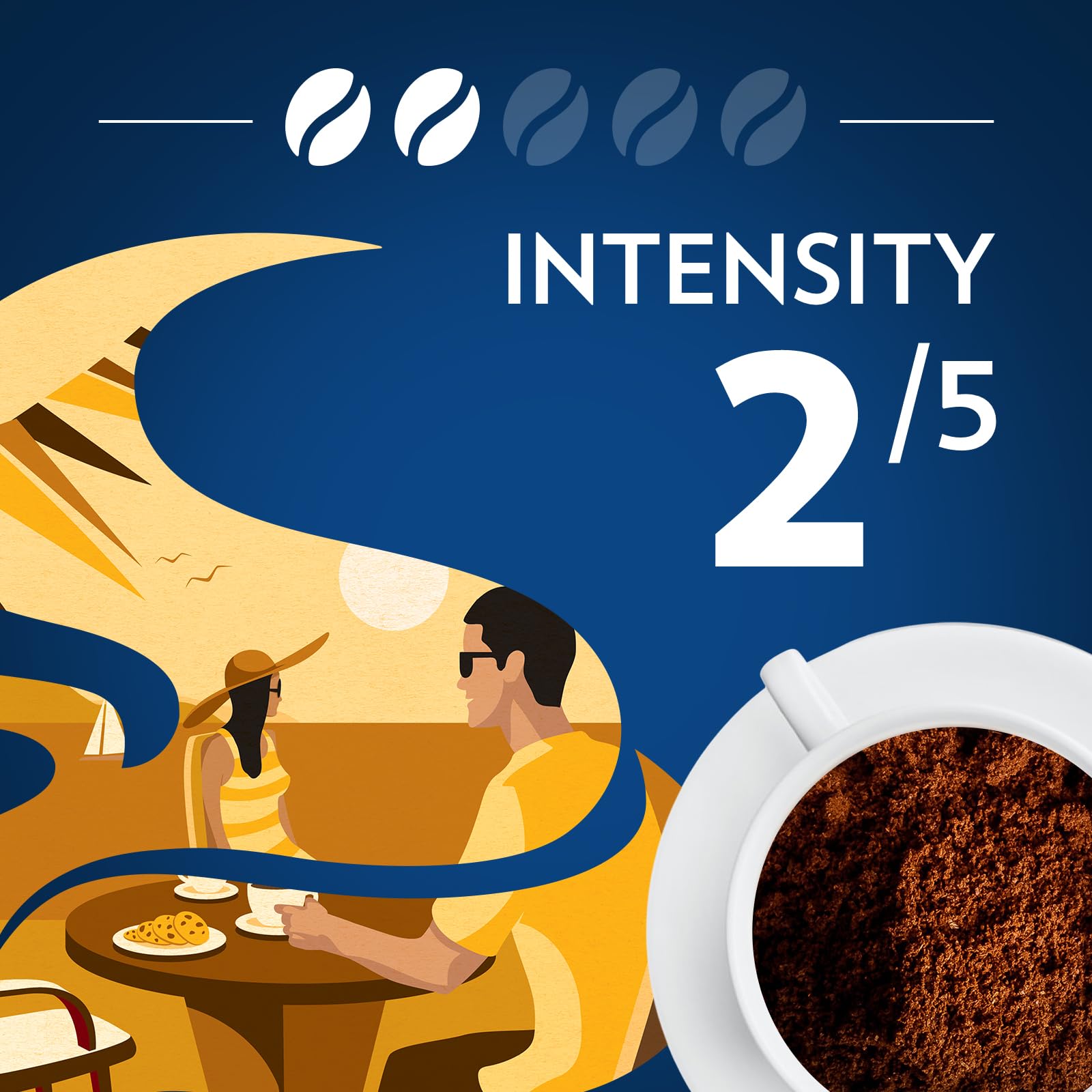 Lavazza taza servida en desayuno mostrando sabor suave y aromático