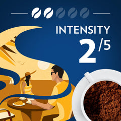 Lavazza taza servida en desayuno mostrando sabor suave y aromático