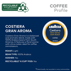 Granos tostados Lavazza mostrando textura que preserva aroma floral y cítrico