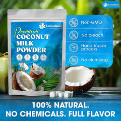 Lavendium leche de coco reconstituida en vaso para bebidas cremosas
