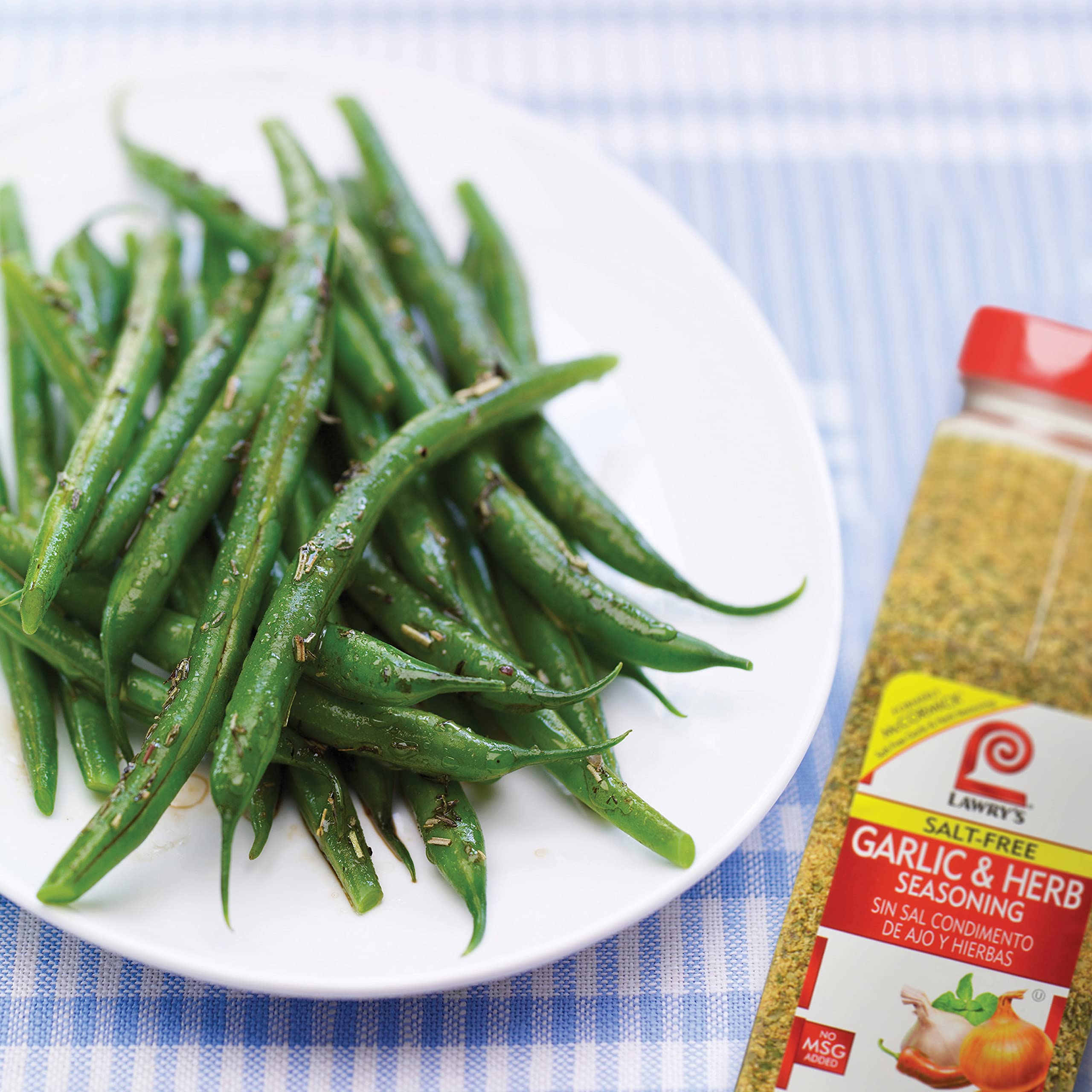 Lawry's envase junto a ingredientes frescos, escala y versatilidad