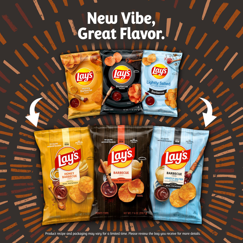 Lay's variedades desplegadas mostrando la amplia selección