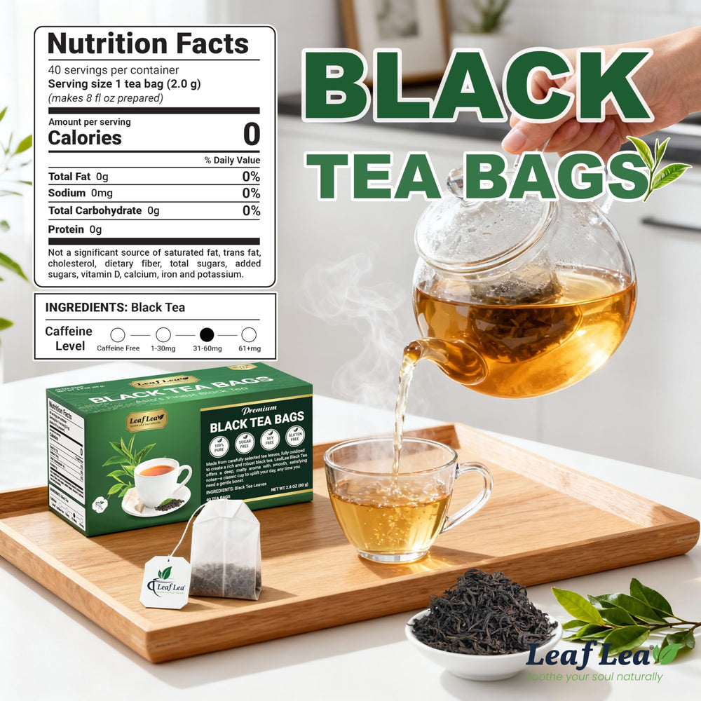 LeafLea bolsita con envoltura de aluminio abierta, mantiene aroma