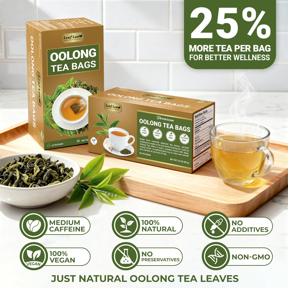LeafLea comparación de tamaño junto a taza para referencia de porción