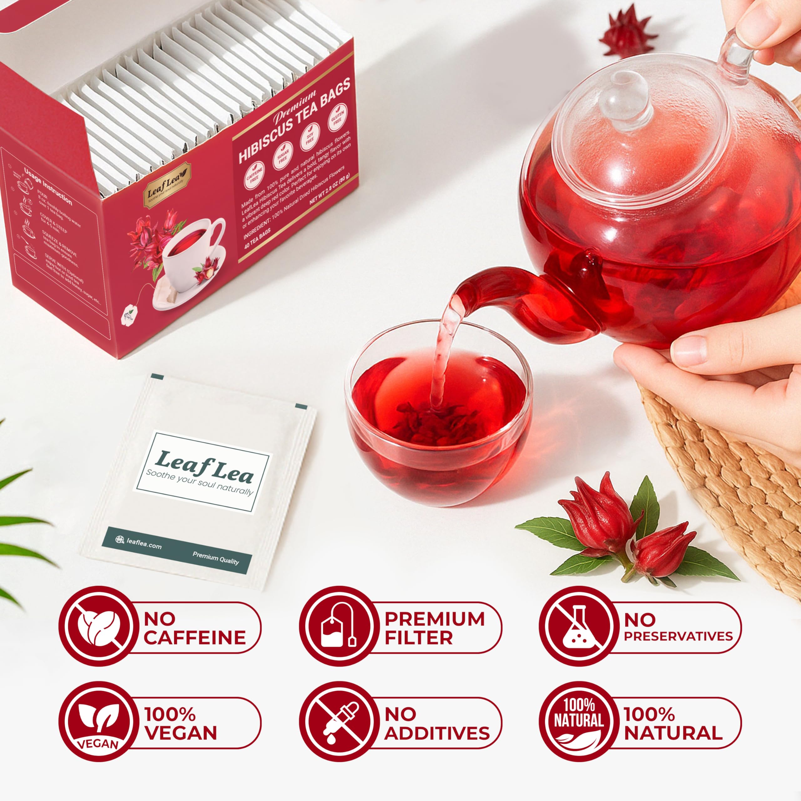 LeafLea etiqueta con información del producto y origen vietnamita
