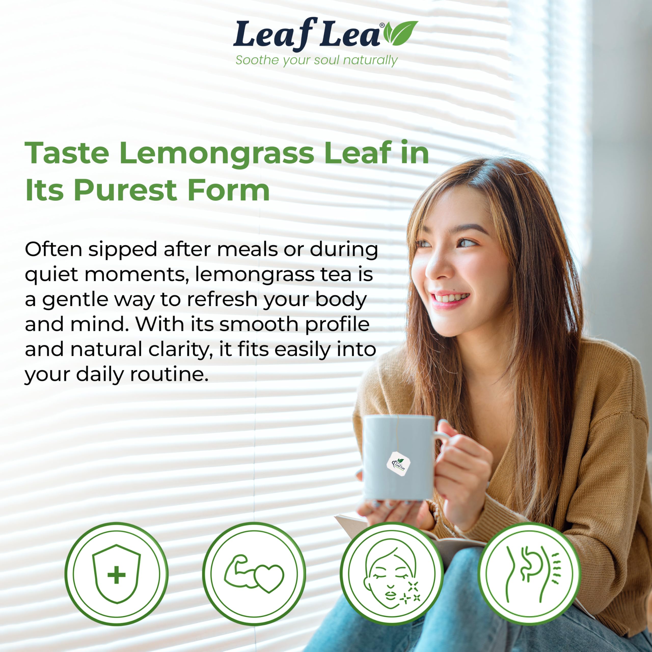 LeafLea hojas de lemongrass cerca mostrando textura natural
