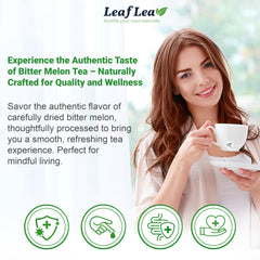 LeafLea taza con infusión mostrando color y consumo relajante