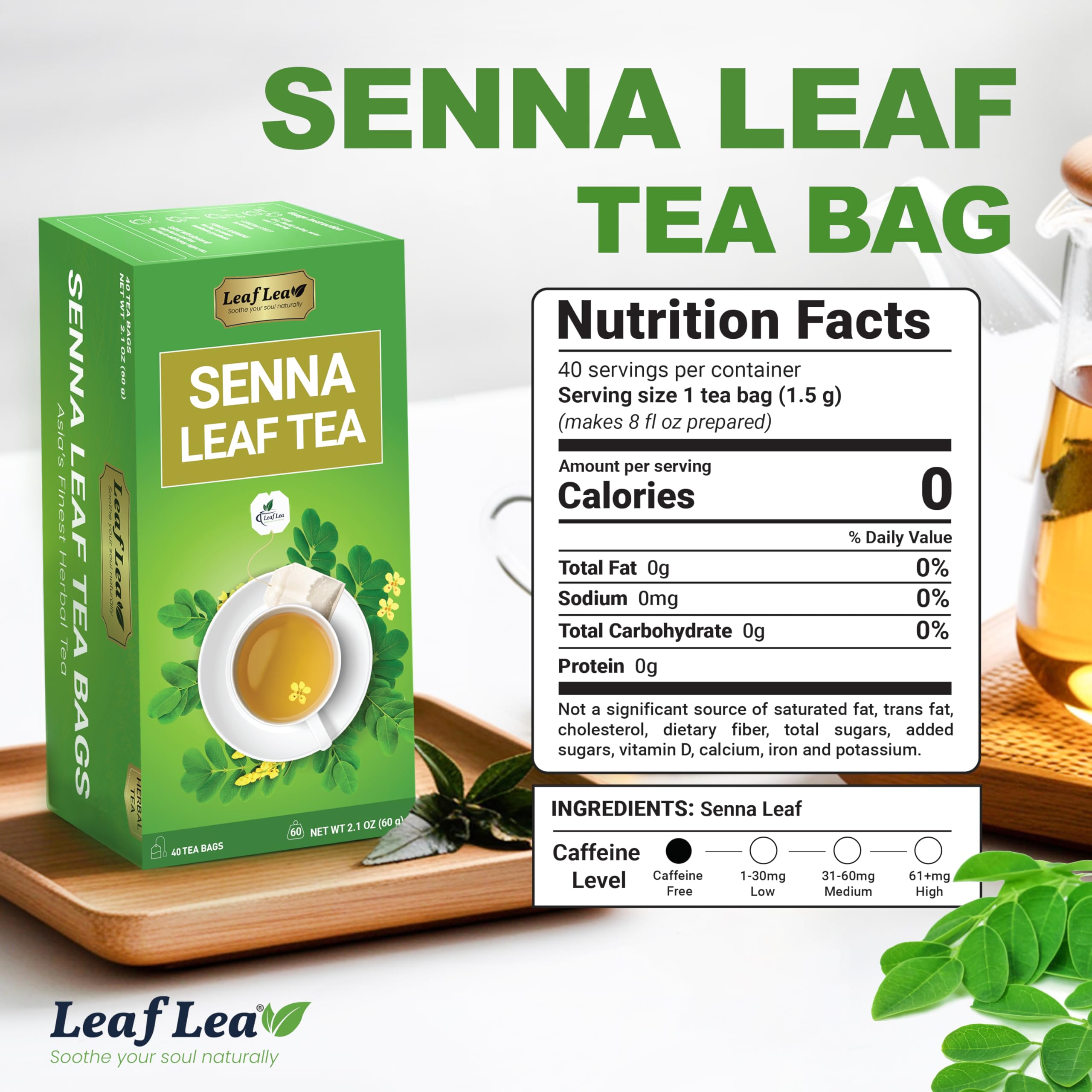 LeafLea bolsa sellada individual en aluminio conservando aroma y frescura