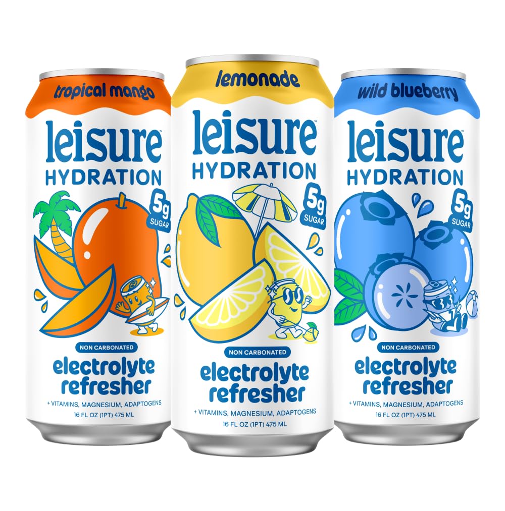 Leisure lata junto a una regla para mostrar escala y volumen real de 16 oz