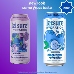 Leisure lata de Tropical Mango en mano mostrando tamaño y utilidad para llevar