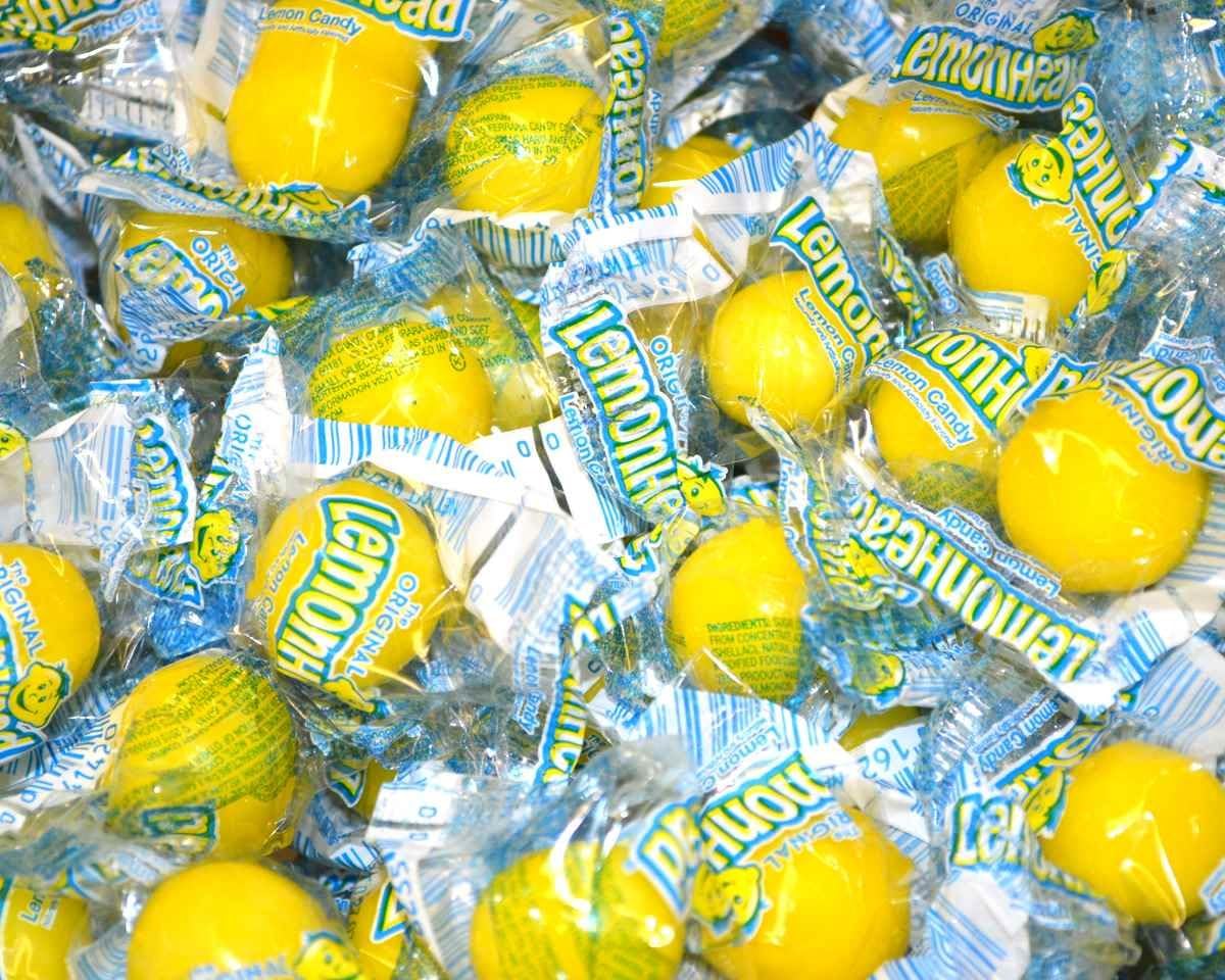 LEMONHEAD bolsa frontal amarilla mostrando 5 lb y uso para eventos