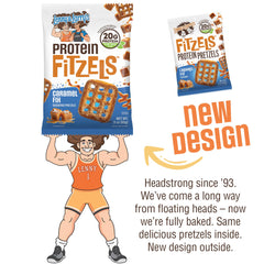 Lenny & Larry's primer plano de textura crujiente que destaca proteína y crunch