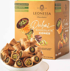 Leonessa cono de chocolate frontal mostrando acabado lujoso y apetitoso