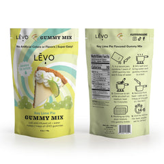 LEVO gomita Key Lime Pie en mano para comparar tamaño y dosificación visual