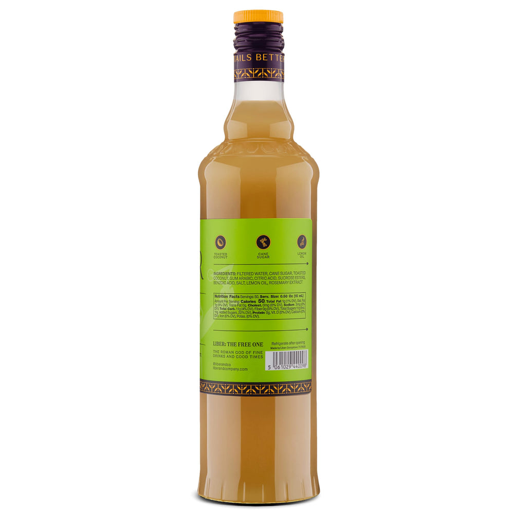 Liber & Co. etiqueta y lista de ingredientes resaltando calidad