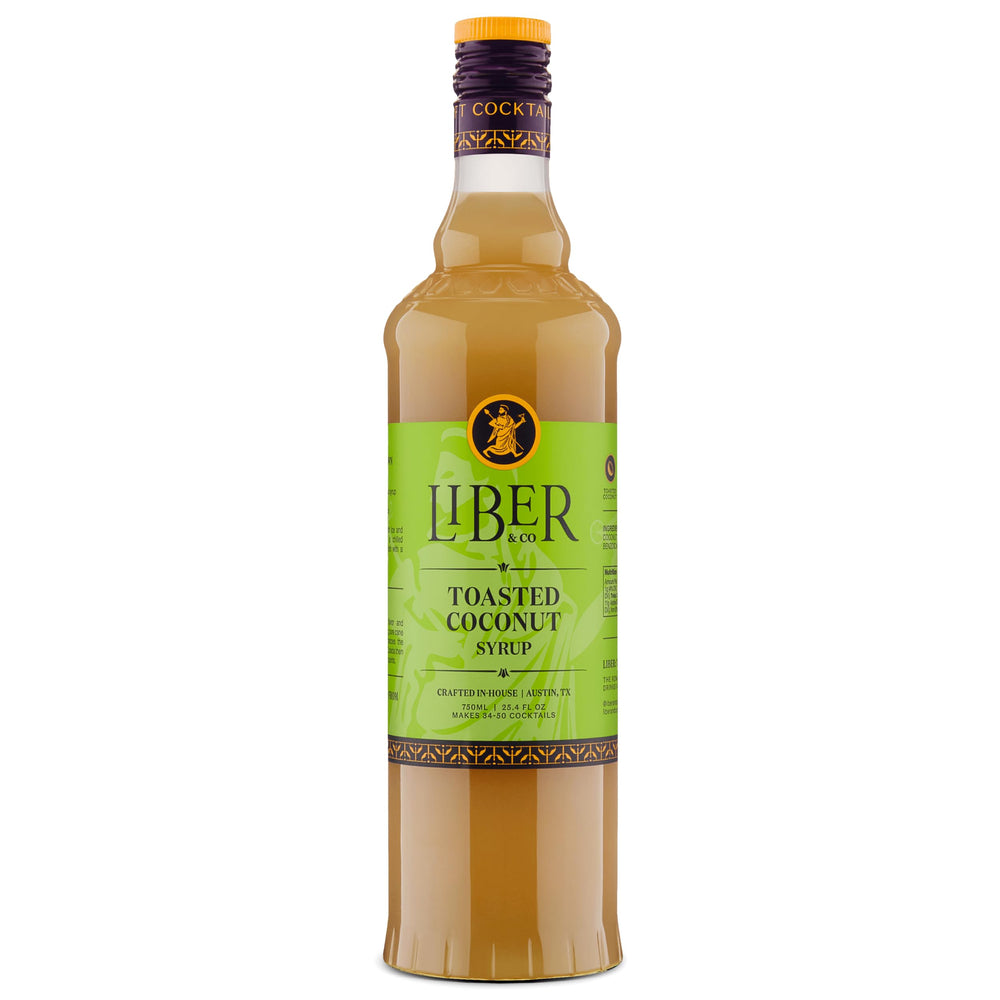 Liber & Co. botella frontal mostrando sirope y volumen