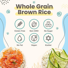 Lieber's primer plano de la textura crujiente de la rice cake para contraste