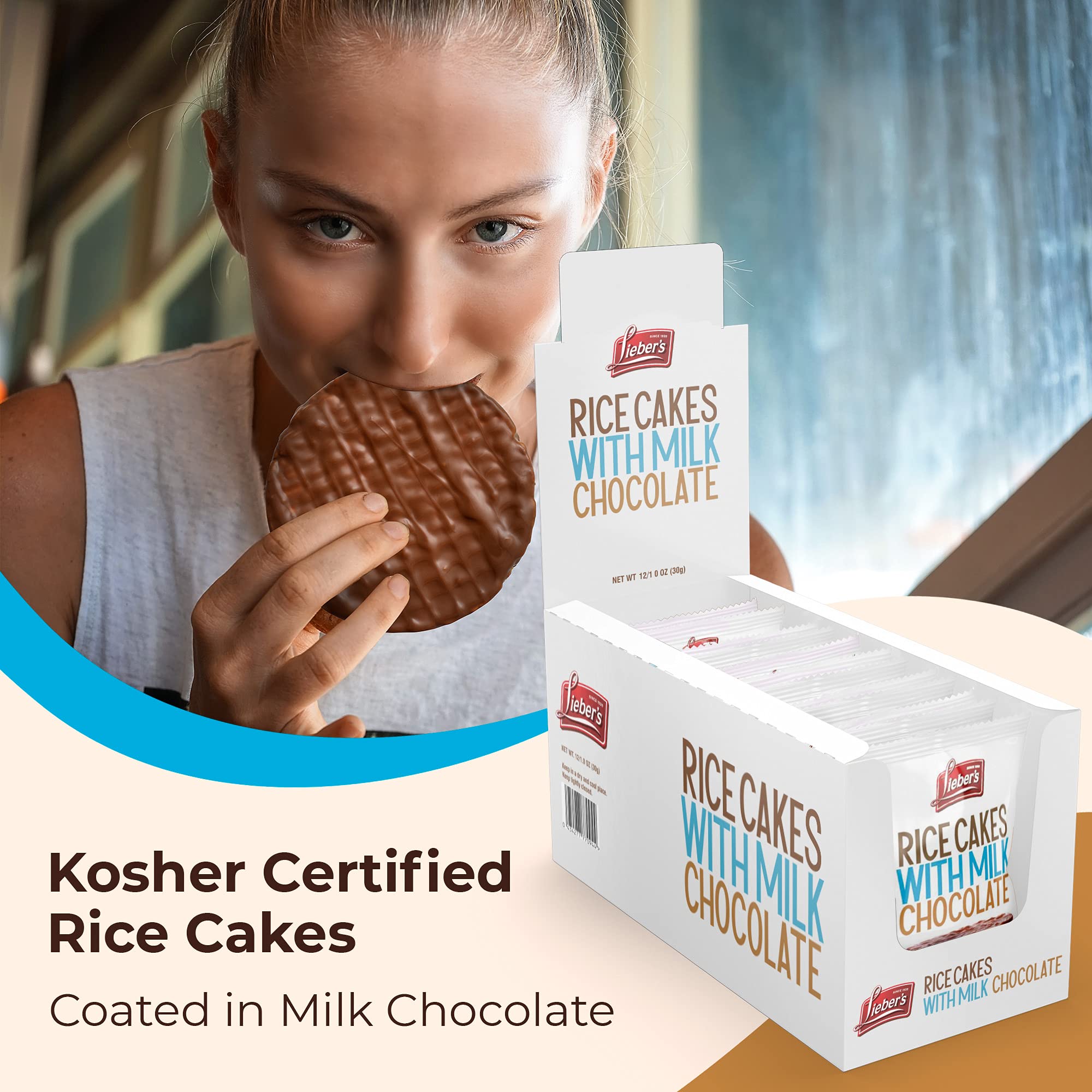 Textura del chocolate y arroz integral Lieber's para sabor equilibrado