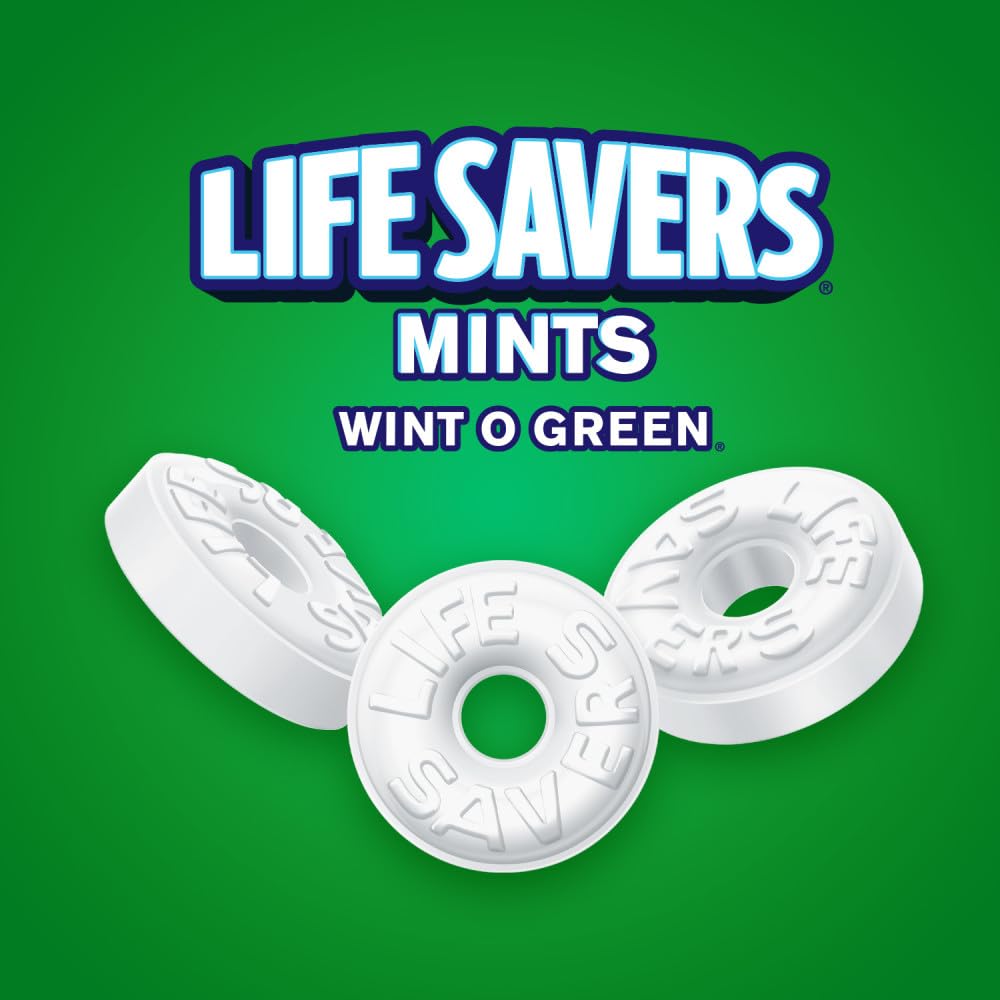 Life Savers detalle de una bolsa individual sellada, mantiene la frescura